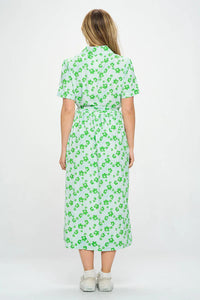 WATERLILY FLORAL MIDI DRESS-Dresses-SM WARDROBE-Coriander