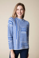 WAVY STRIPE PULLOVER-Jackets & Sweaters-HABITAT-SMALL-WAVY STRIPE-Coriander