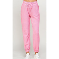 WEAVE JOGGER PANT-Bottoms-SEE AND BE SEEN-SMALL-BUBBLE GUM-Coriander