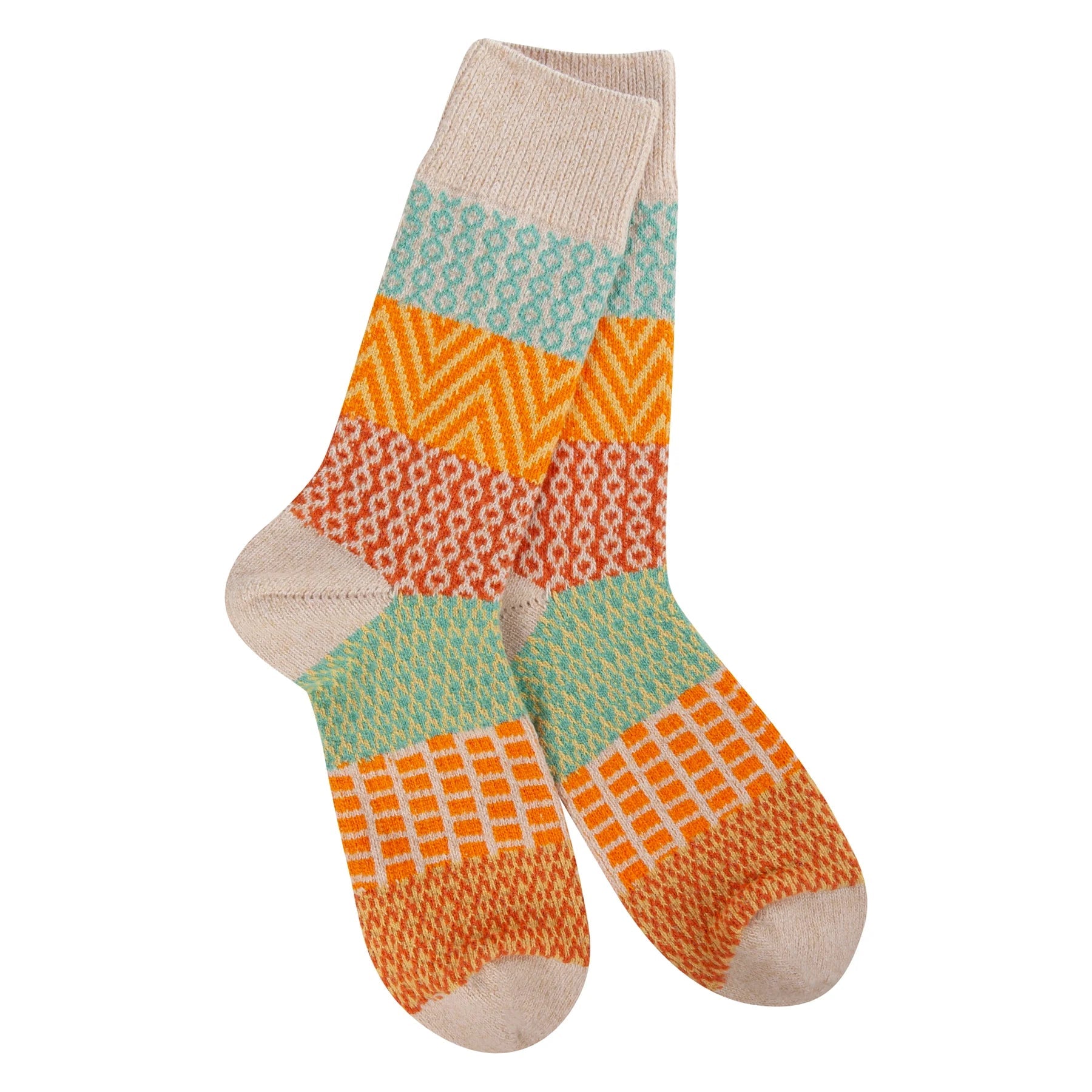 WEEKEND GALLERY CREW WOMEN'S SOCKS-Socks-WORLD'S SOFTEST-WHEAT-Coriander