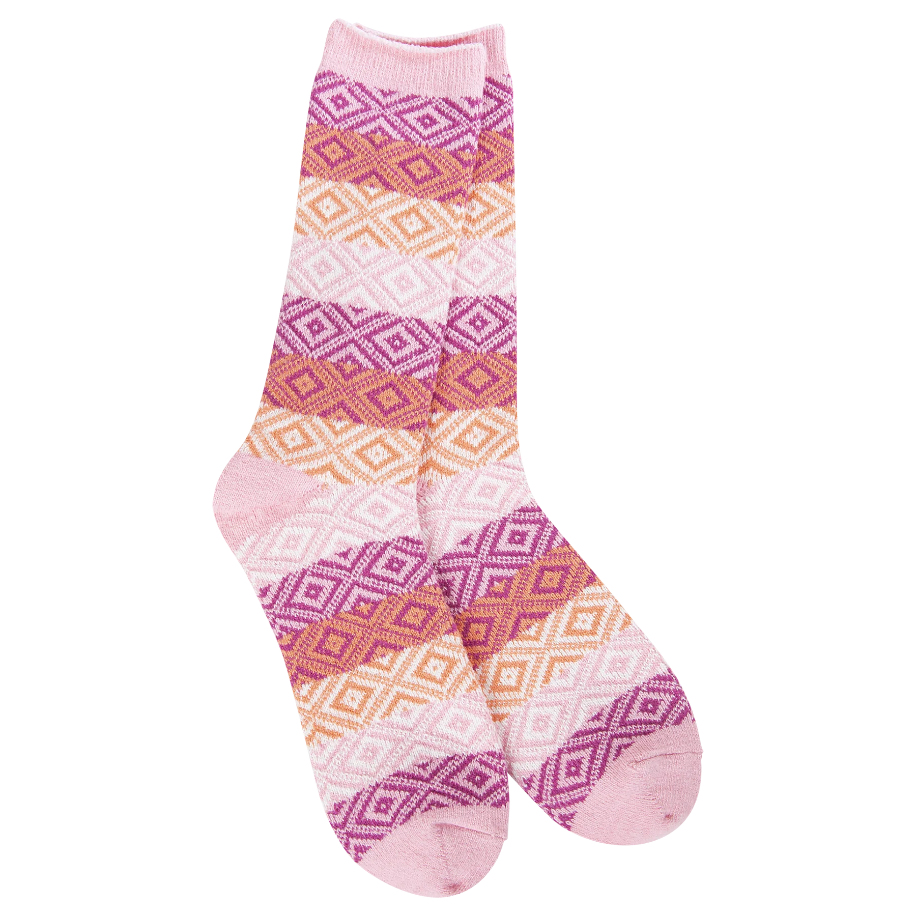 WEEKEND GEM CREW SOCK-Socks & Footwear-WORLD'S SOFTEST-PINK-Coriander