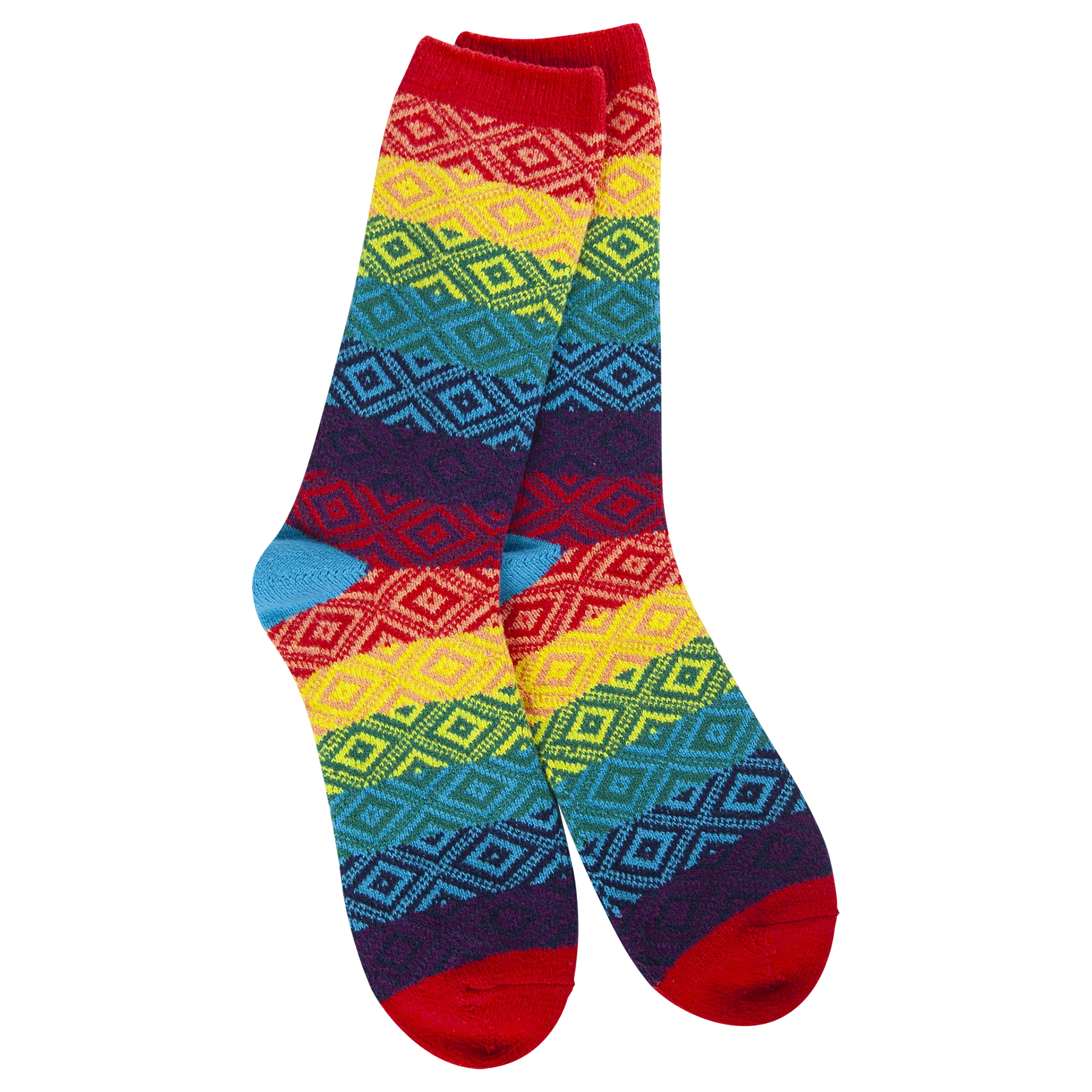 WEEKEND GEM CREW SOCK-Socks & Footwear-WORLD'S SOFTEST-RAINBOW-Coriander