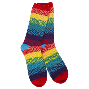 WEEKEND GEM CREW SOCK-Socks & Footwear-WORLD'S SOFTEST-RAINBOW-Coriander