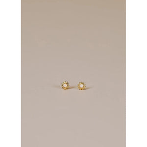 WHITE OPAL SUN STUDS-Jewellery-JAX KELLY-Coriander