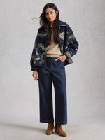 WIDE LEG CROP JEANS | TIA-Denim-WHITE STUFF-6-DARK DENIM-Coriander