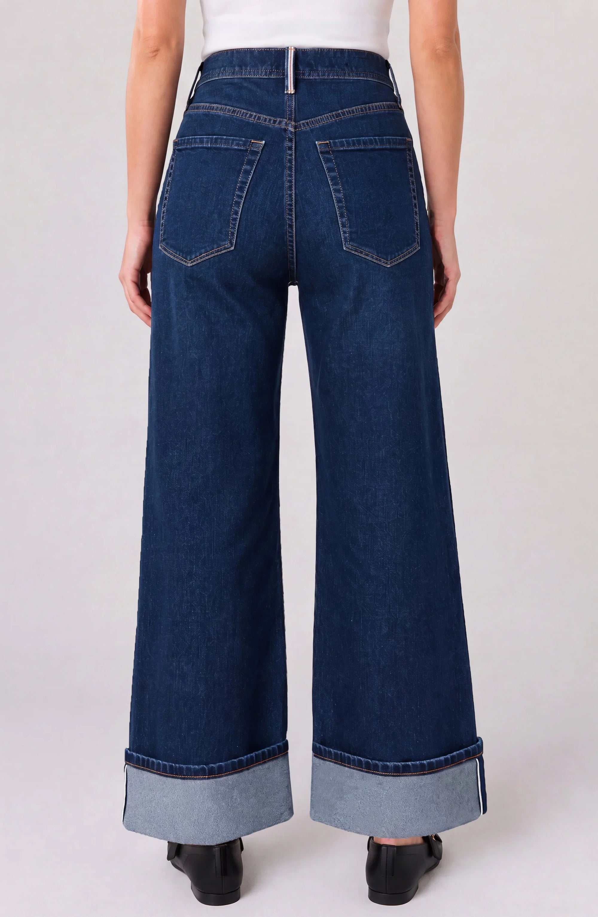 WIDE LEG CUFFED DENIM | MORGAN HIGHRISE