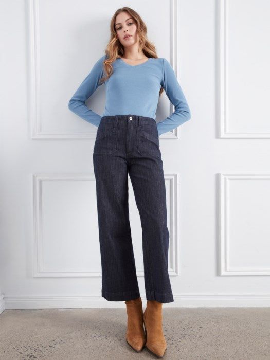 WIDE LEG DENIM | CROP FLARE