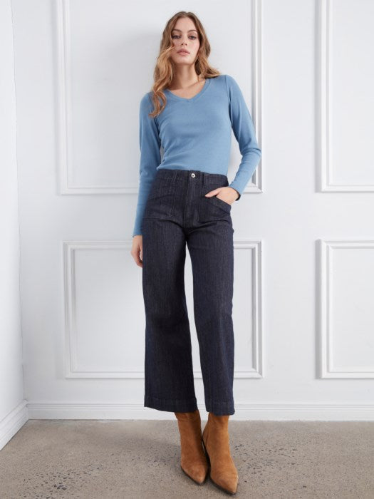 WIDE LEG DENIM | CROP FLARE