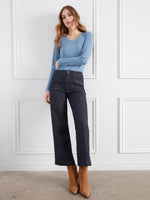 WIDE LEG DENIM | CROP FLARE-Uncategorised-CHARLIE B-Coriander