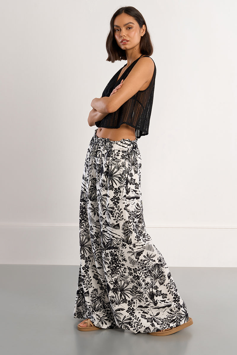 WIDE LEG PANT | HAWAII-Bottom-MOLLY BRACKEN-Coriander
