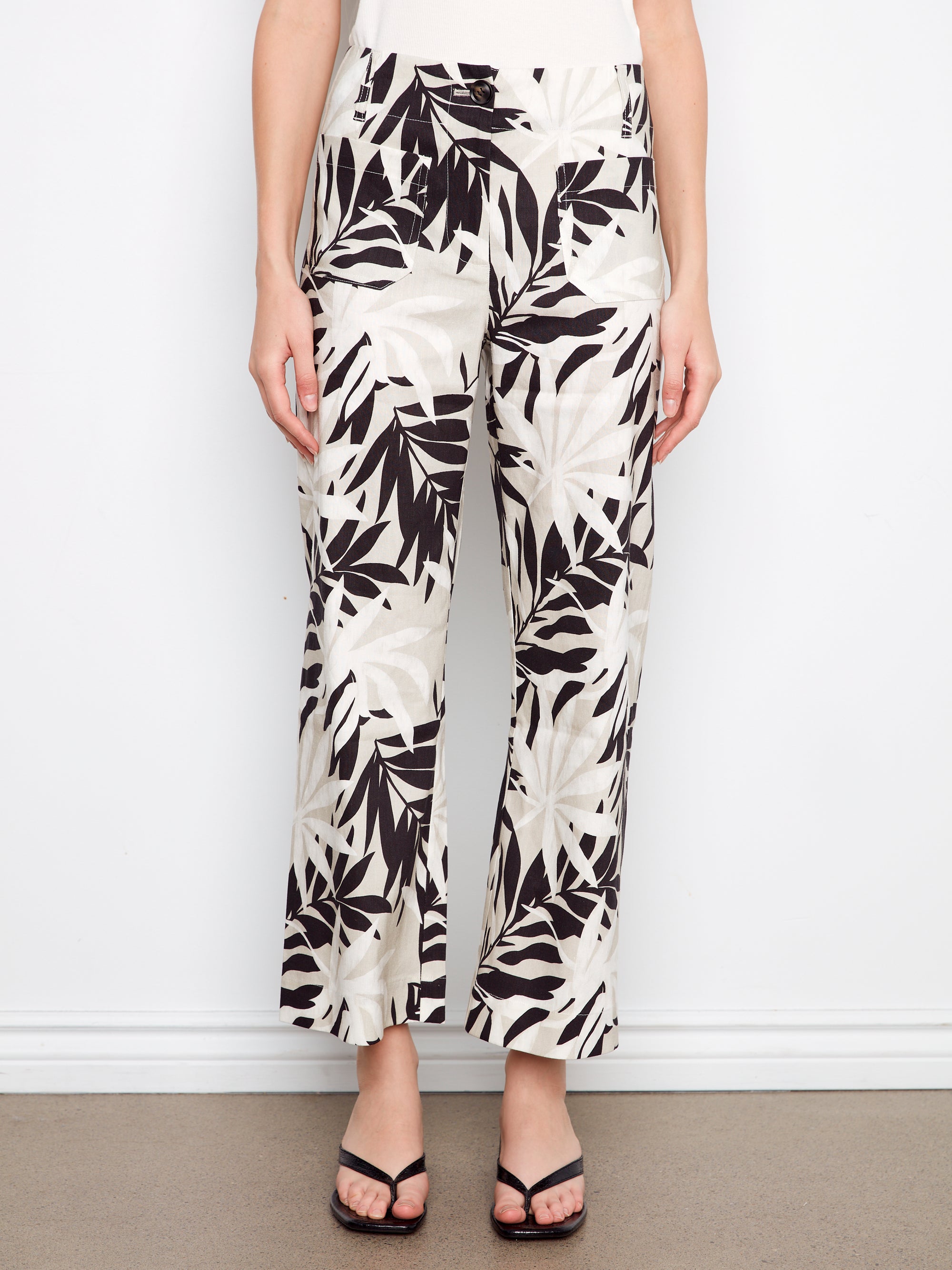 WIDE LEG PANT | PRINTED-Bottoms-CHARLIE B-Coriander
