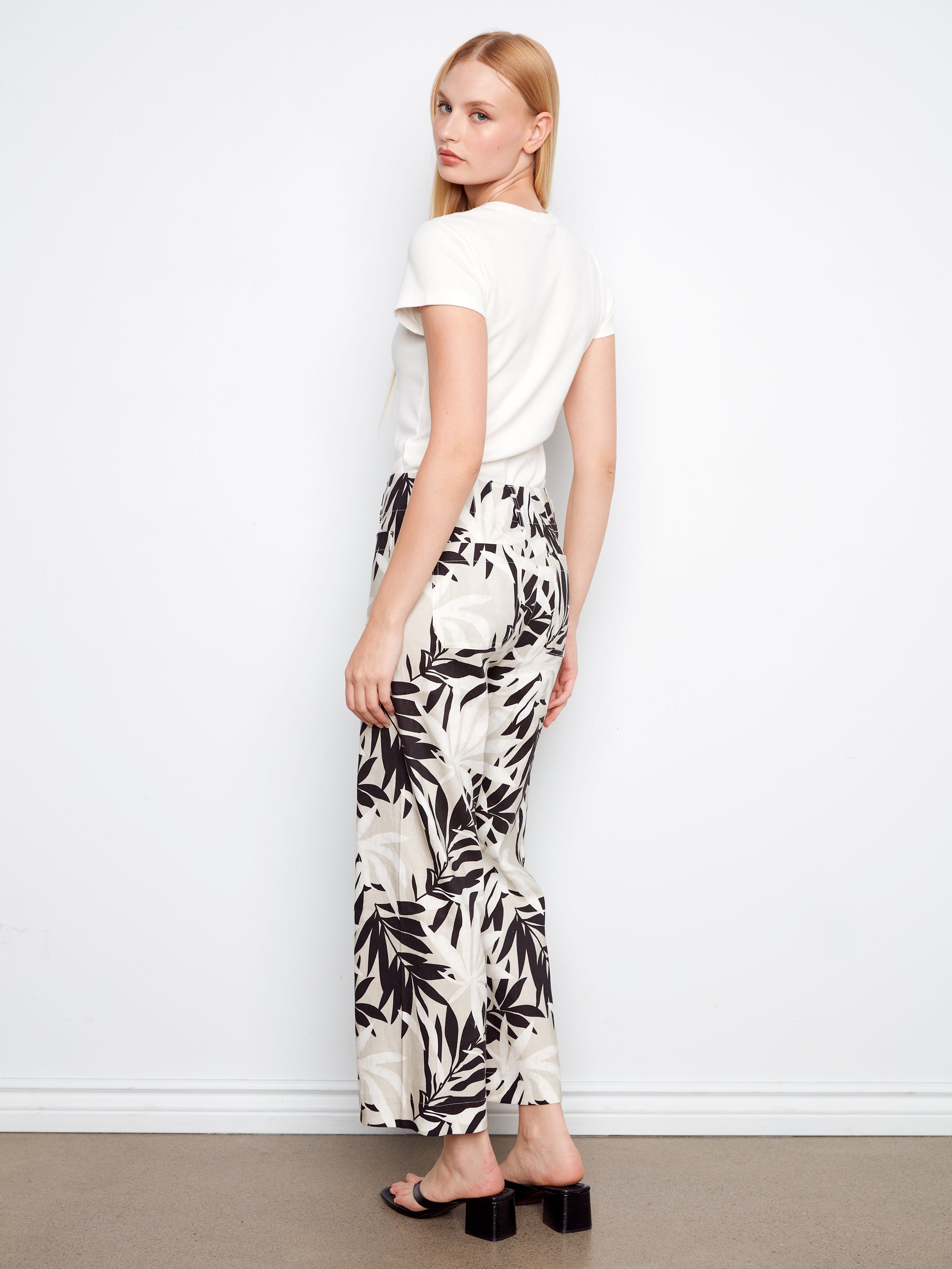WIDE LEG PANT | PRINTED-Bottoms-CHARLIE B-Coriander