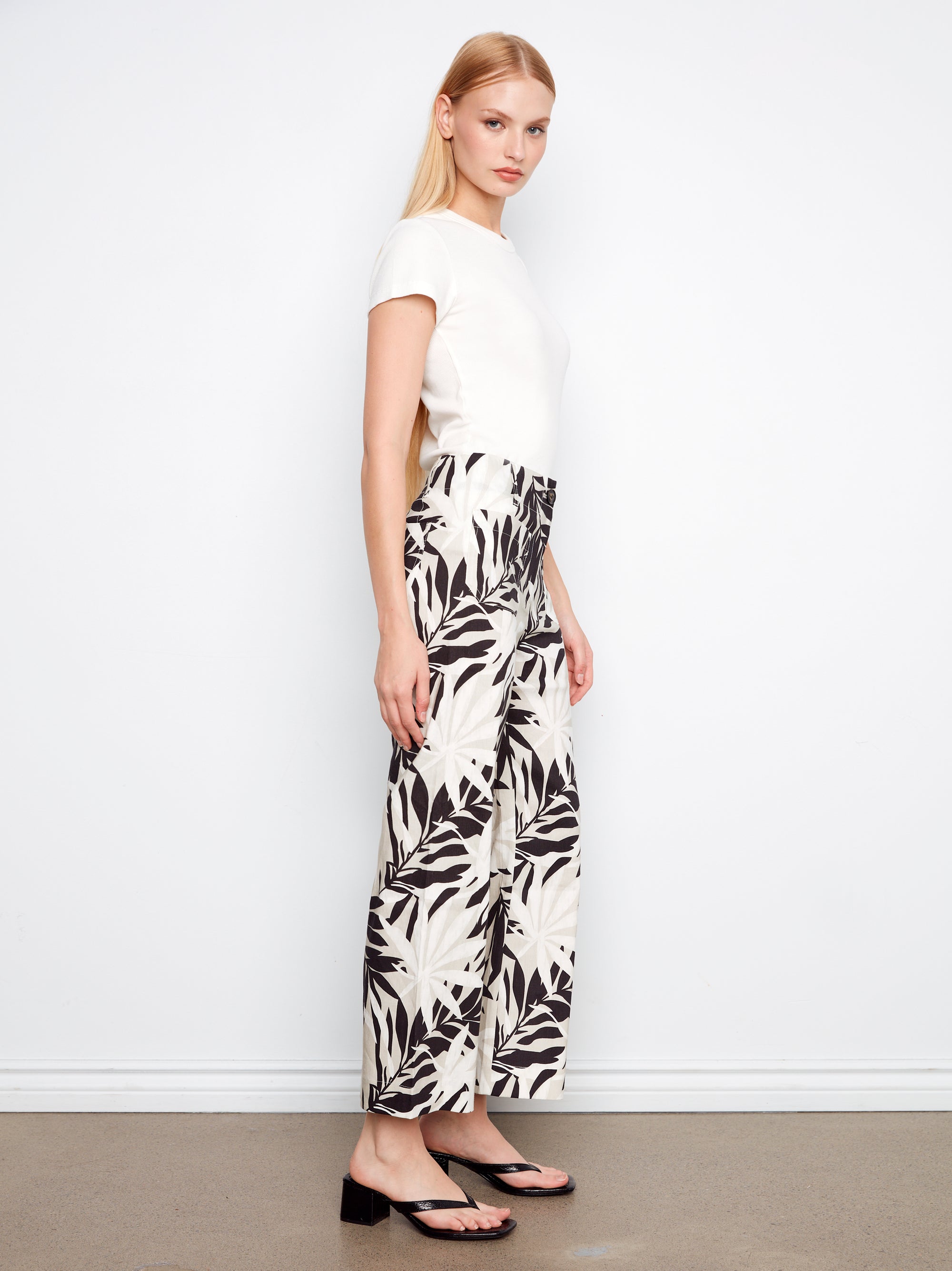 WIDE LEG PANT | PRINTED-Bottoms-CHARLIE B-Coriander