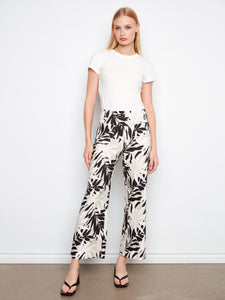 WIDE LEG PANT | PRINTED-Bottoms-CHARLIE B-6-LEAFLET-Coriander
