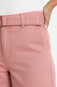 WIDE LEG PANT | SELF BELT STRIDE-Bottoms-LIVERPOOL-Coriander