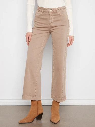 WIDE LEG PANTS | COLOURED TWILL