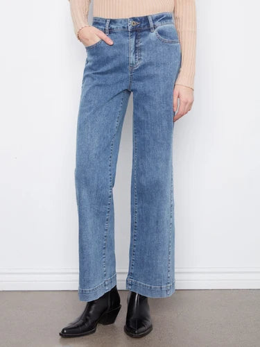 WIDE LEG PANTS | COLOURED TWILL