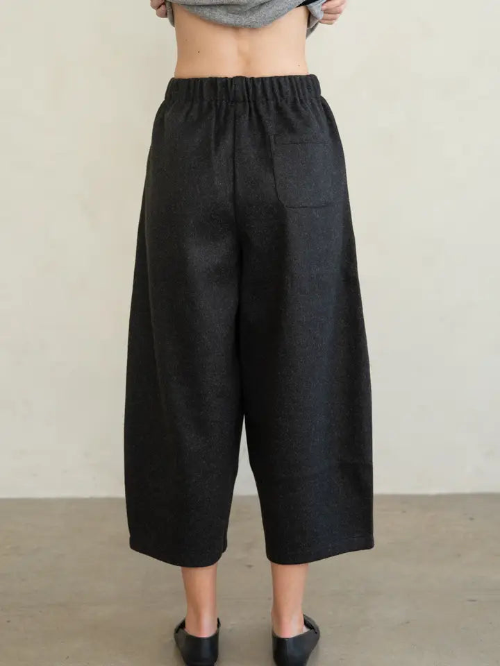 WIDE LEG PANTS | ELASTIC WAIST-Bottoms-ELLE GREY-Coriander