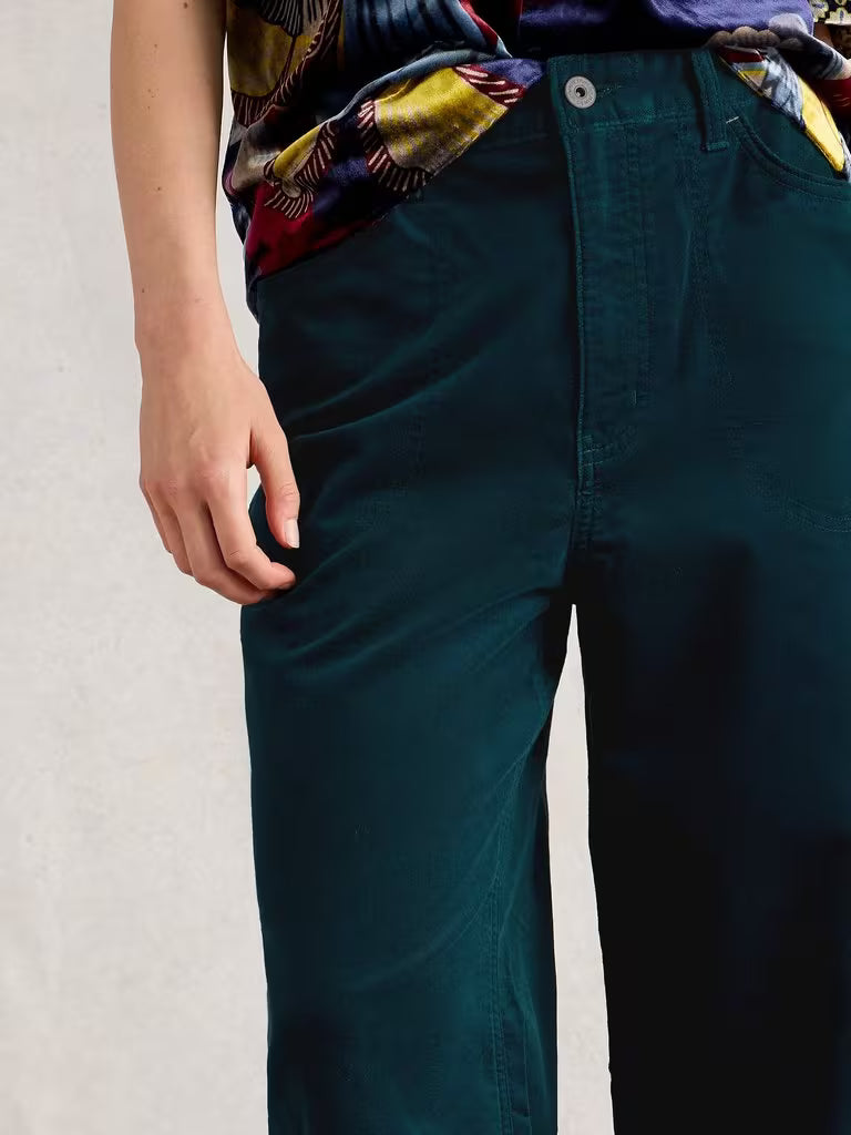 WIDE LEG PANTS | TIA VELVET-Bottoms-WHITE STUFF-Coriander