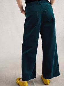 WIDE LEG PANTS | TIA VELVET-Bottoms-WHITE STUFF-Coriander