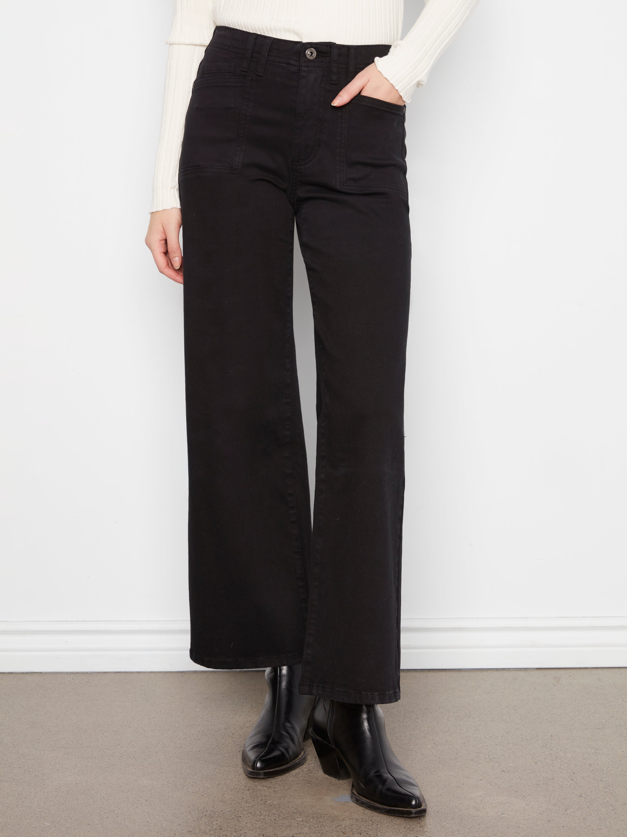WIDE LEG PANTS | TWILL-Bottoms-CHARLIE B-Coriander