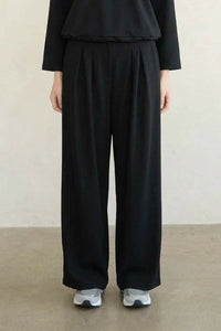 WIDE LEG SWEATPANTS | PLEATED-Bottoms-ELLE GREY-Coriander