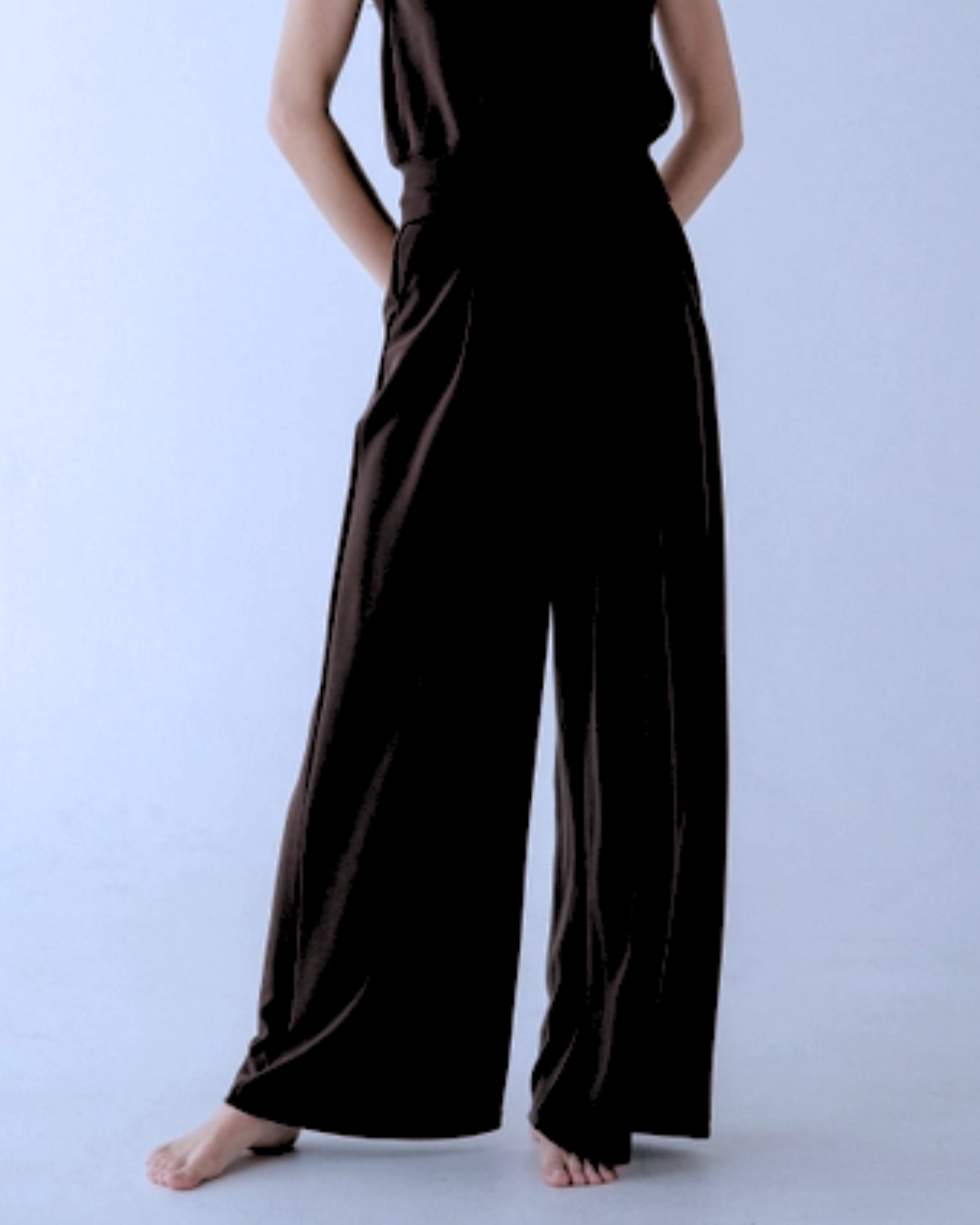 WIDE LEG SWEATPANTS | PLEATED-Bottoms-ELLE GREY-SMALL-BLACK-Coriander
