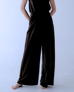 WIDE LEG SWEATPANTS | PLEATED-Bottoms-ELLE GREY-SMALL-BLACK-Coriander