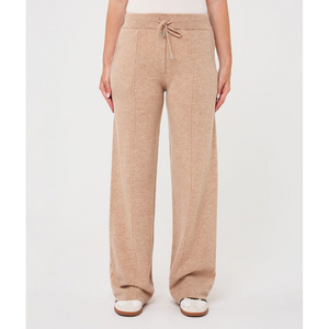 WIDE LEG TROUSER | FINE CHAIN WOOL-Uncategorised-ESQUALO-Coriander