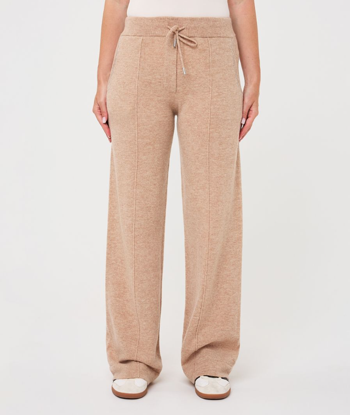 WIDE LEG TROUSER | FINE CHAIN WOOL