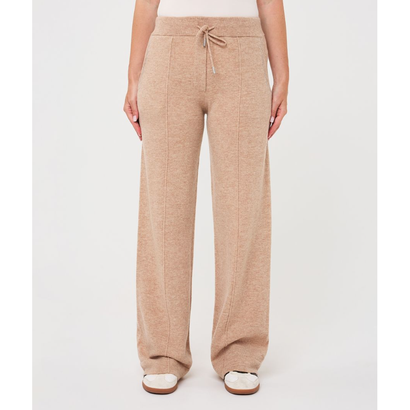 WIDE LEG TROUSER | FINE CHAIN WOOL-Uncategorised-ESQUALO-Coriander