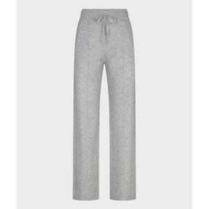 WIDE LEG TROUSER | FINE CHAIN WOOL-Uncategorised-ESQUALO-SMALL-LIGHT GREY-Coriander