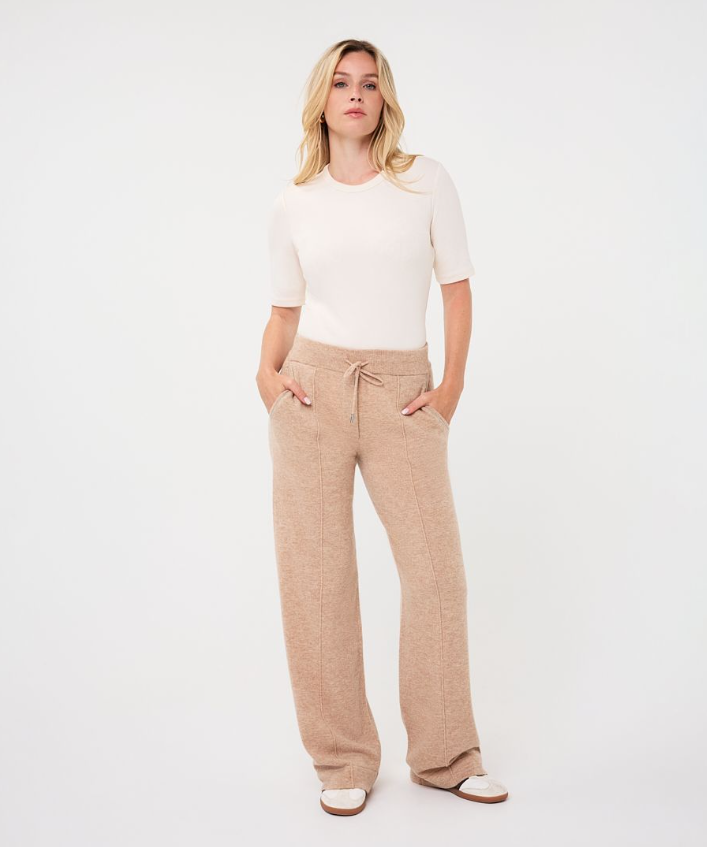 WIDE LEG TROUSER | FINE CHAIN WOOL