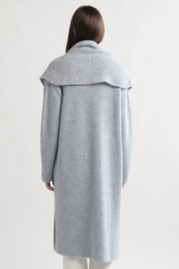 WIDE SHAWL COLLAR LONG CARDI-Jackets & Sweaters-LOOK BY M-Coriander