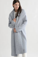 WIDE SHAWL COLLAR LONG CARDI-Jackets & Sweaters-LOOK BY M-COTTON BLUE-Coriander