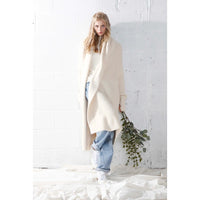 WIDE SHAWL COLLAR LONG CARDI-Jackets & Sweaters-LOOK BY M-IV-Coriander