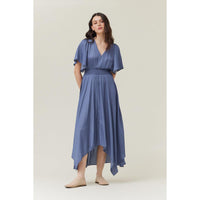 WIDE-SLEEVED MAXI DRESS | INDIGO-Dress-GRADE AND GATHER-SMALL-INDIGO-Coriander