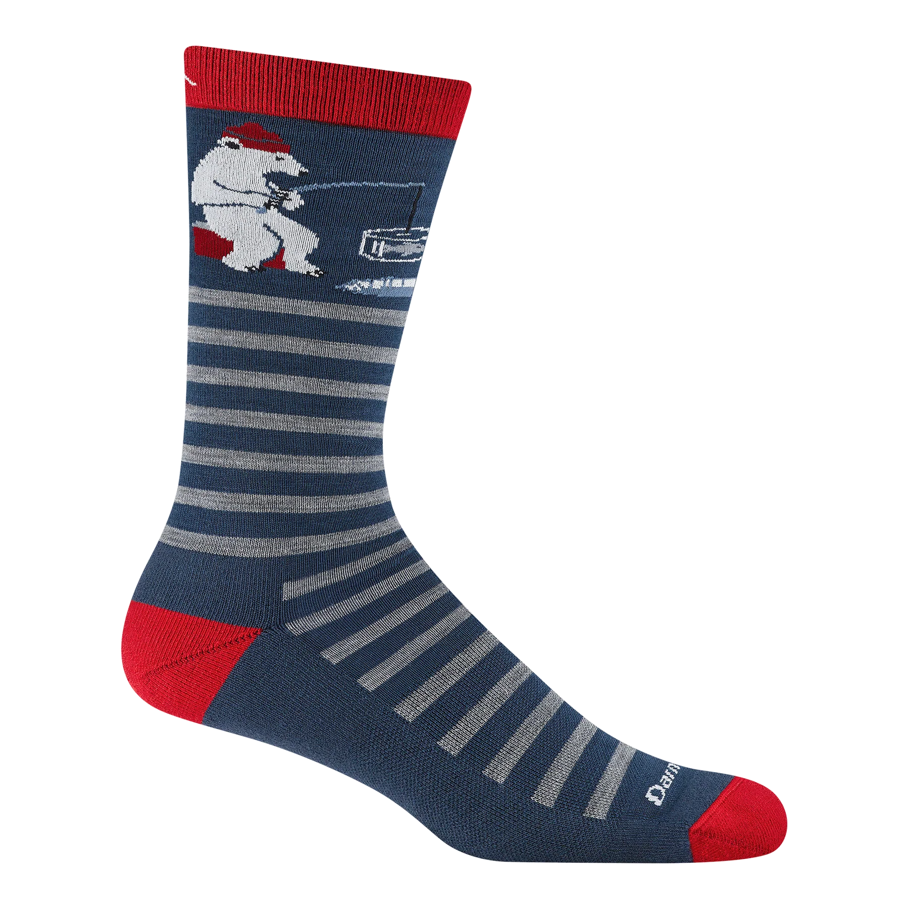 WILD LIFE MEN'S CREW SOCKS-Socks & Footwear-DARN TOUGH-LARGE-POLAR BEAR LAKE-Coriander