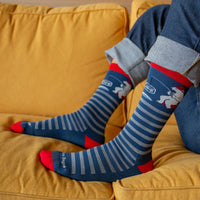 WILD LIFE MEN'S CREW SOCKS-Socks & Footwear-DARN TOUGH-Coriander