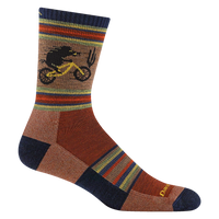 WILLOUGHBY MICRO CREW SOCKS-Socks & Footwear-DARN TOUGH-MEDIUM-CHESTNUT-Coriander