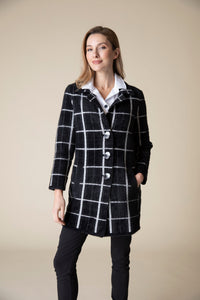 WINDOW PANE CAR COAT-Jackets & Sweaters-HABITAT-SMALL-Black-Coriander