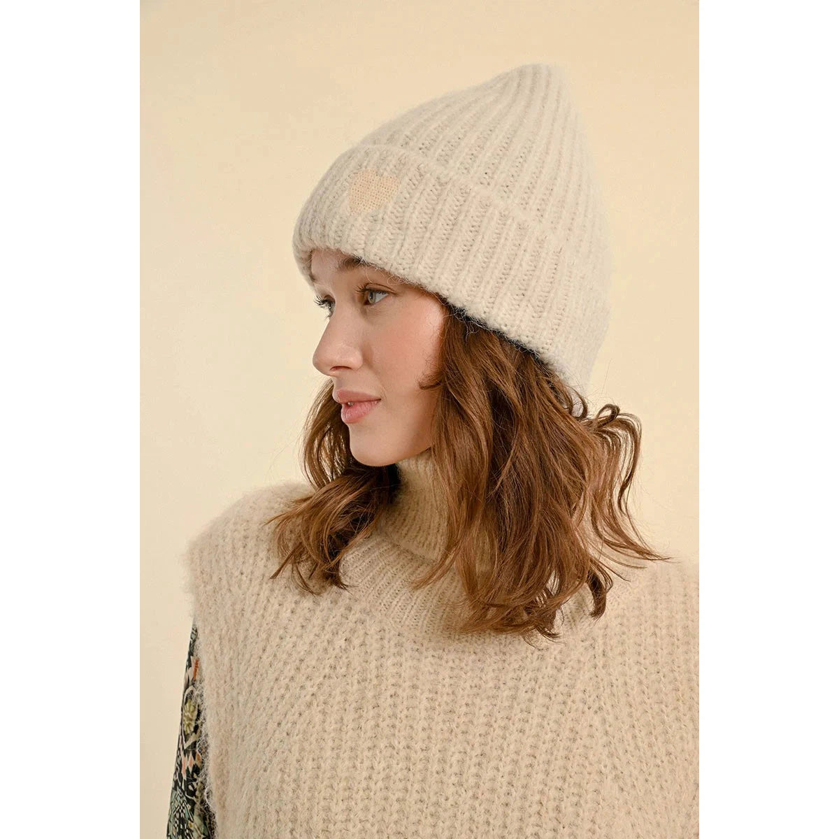 WINTER HAT | CUFFED BEANIE-Accessories-MOLLY BRACKEN-ONE-ECRU-Coriander