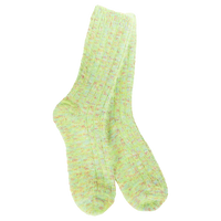 WOMEN'S CREW SOCKS | FEATHER: LEMON LIME-Socks & Footwear-WORLD'S SOFTEST-Coriander