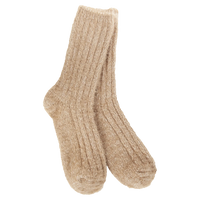 WOMEN'S CREW SOCKS | FEATHER: MOCCA-Socks & Footwear-WORLD'S SOFTEST-Coriander