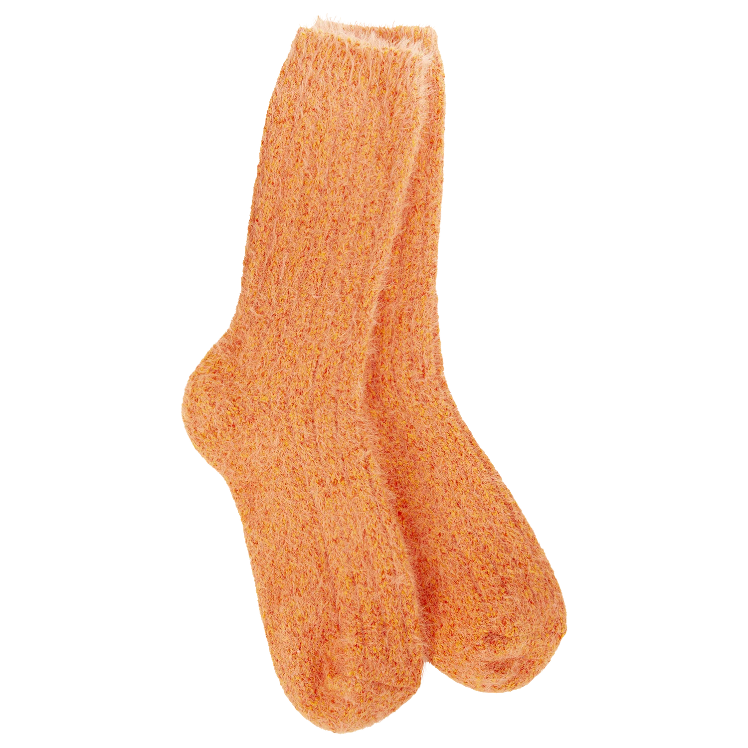 WOMEN'S CREW SOCKS | FEATHER: ORANGE-Socks & Footwear-WORLD'S SOFTEST-Coriander