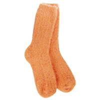 WOMEN'S CREW SOCKS | FEATHER: ORANGE-Socks & Footwear-WORLD'S SOFTEST-Coriander