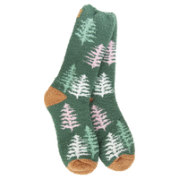 WOMEN'S CREW SOCKS | HOLIDAY COZY: WOODS-Socks & Footwear-WORLD'S SOFTEST-Coriander