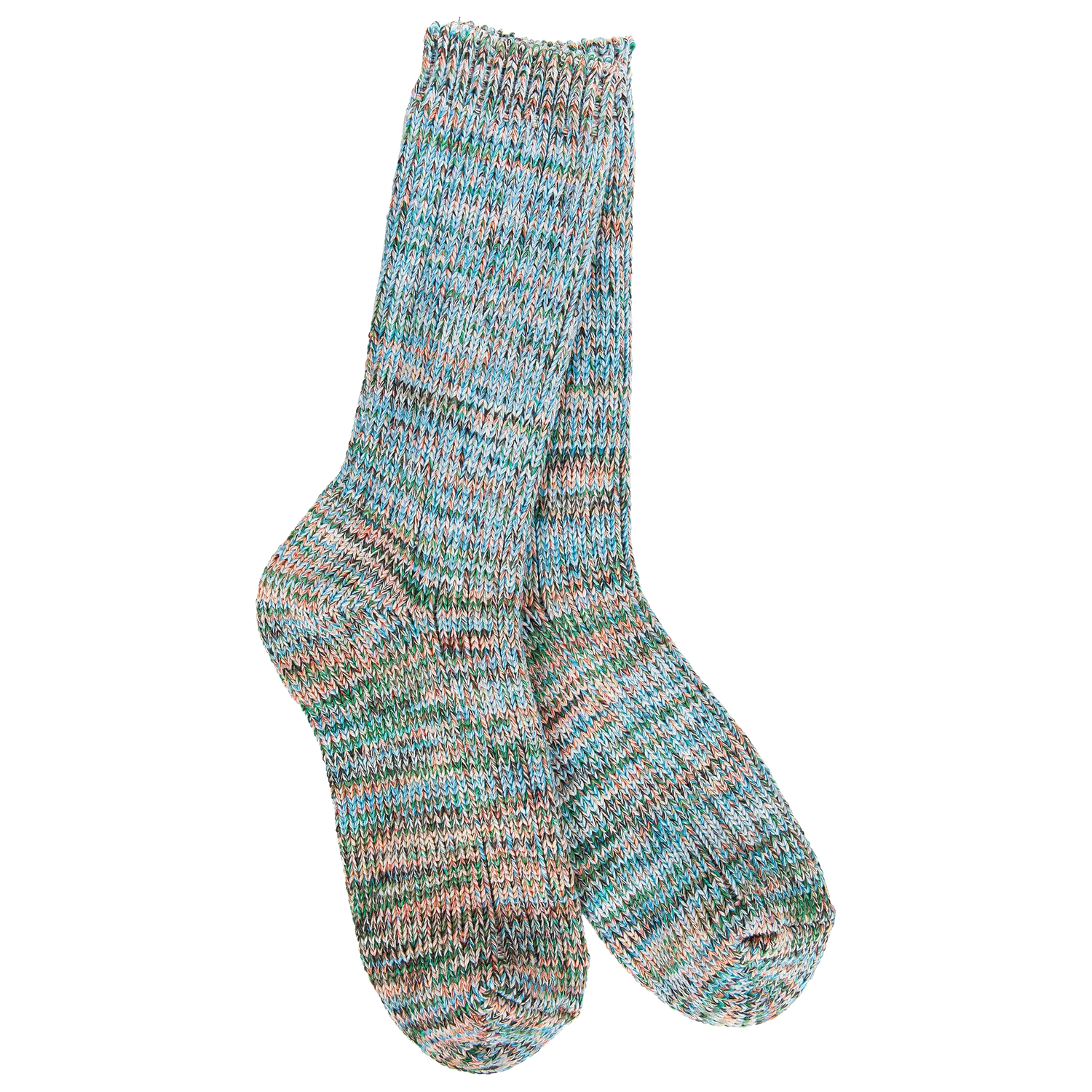 WOMEN'S CREW SOCKS | MISSONI: COASTAL-Socks & Footwear-WORLD'S SOFTEST-Coriander