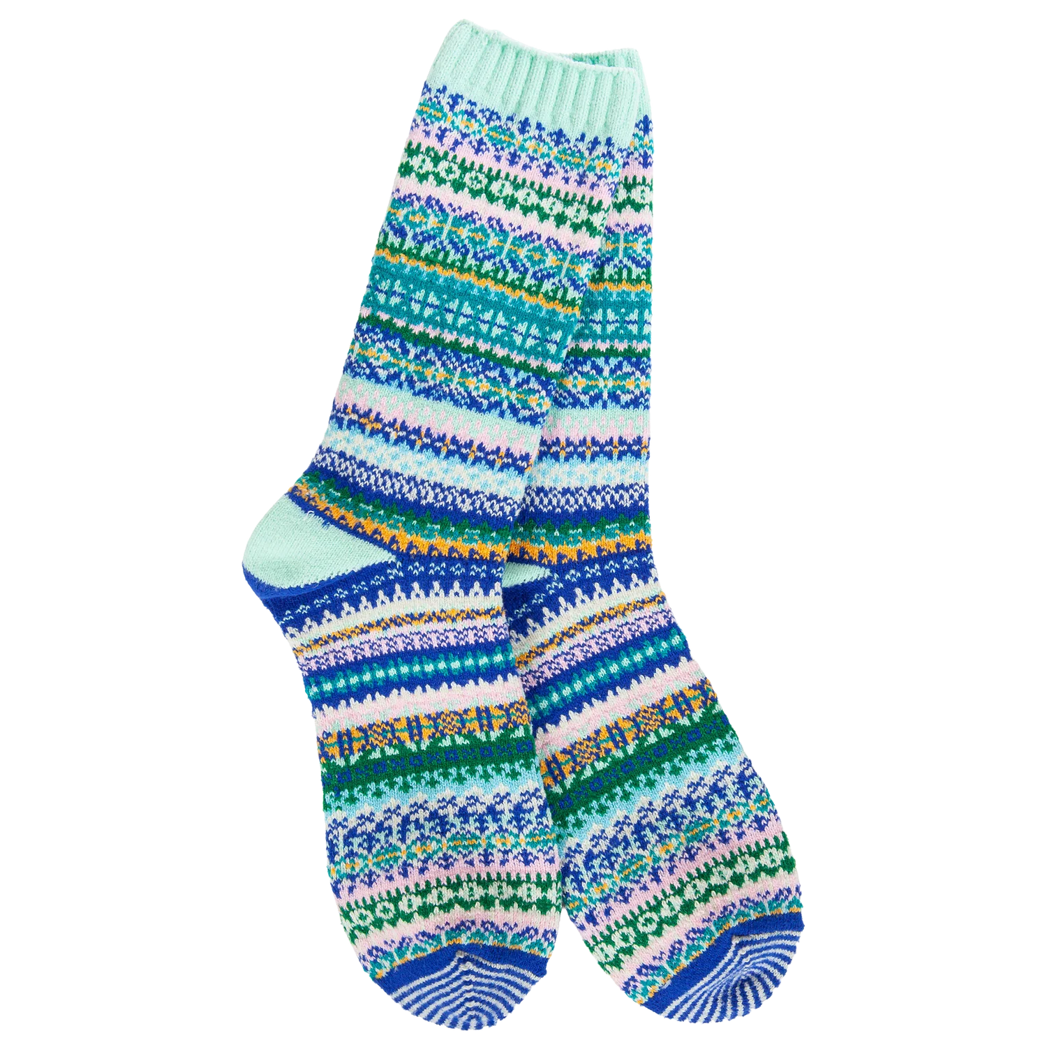 WOMEN'S CREW SOCKS | NORDIC: MINT-Socks & Footwear-WORLD'S SOFTEST-Coriander