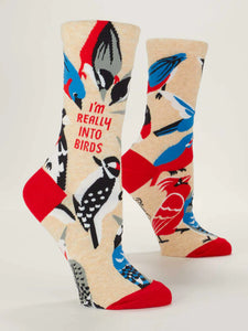 WOMEN'S CREW SOCKS | REALLY INTO BIRDS-Uncategorised-BLUE Q-Coriander